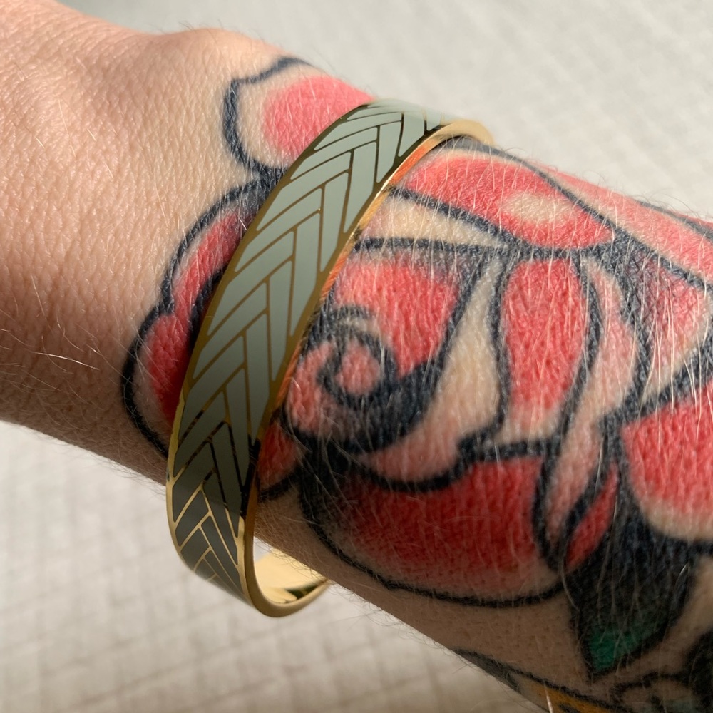 J.Crew gray chevron striped bracelet